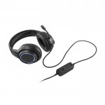 Ausziehbarer Gaming-Kopfhörer mit Beleuchtung und Mikrofon farbe schwarz fünfte Ansicht