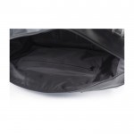 Sporttasche aus Leder mit Innentasche mit Reißverschluss farbe schwarz dritte Ansicht