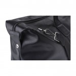 Sporttasche aus Leder mit Innentasche mit Reißverschluss farbe schwarz fünfte Ansicht