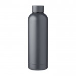 Thermoflasche aus recyceltem Stahl mit mattem Finish, 500 ml farbe grau erste Ansicht