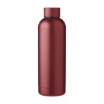 Thermoflasche aus recyceltem Stahl mit mattem Finish, 500 ml farbe bordeaux erste Ansicht