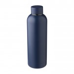 Thermoflasche aus recyceltem Stahl mit mattem Finish, 500 ml farbe marineblau zweite Ansicht