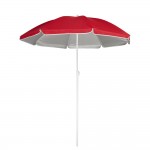 Bedruckte Sonnenschirme für Werbung Farbe rot