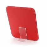 Bedrucktes Mauspad aus Kunstleder Farbe rot sechste Ansicht