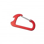 Schlüsselanhänger Karabiner mit Öffner Farbe rot