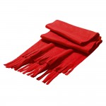 Farbiger Schal als Werbeartikel  Farbe rot
