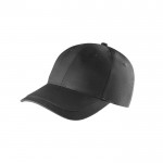 Mütze aus recycelter Baumwolle mit 6 Paneelen, 280 g/m2 farbe schwarz