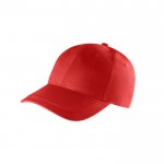 Mütze aus recycelter Baumwolle mit 6 Paneelen, 280 g/m2 farbe rot