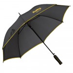 Eleganter Regenschirm mit farbigem Rand Farbe gelb Ansicht mit Logo 1