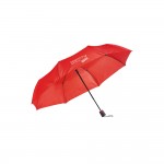 Faltbarer Regenschirm für Firmen Farbe rot Ansicht mit Logo 1
