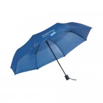 Faltbarer Regenschirm für Firmen Farbe köngisblau Ansicht mit Logo 1