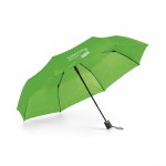 Faltbarer Regenschirm für Firmen Farbe hellgrün Ansicht mit Logo 1