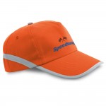 Mütze mit reflektierenden Elementen Farbe orange Ansicht mit Logo 1