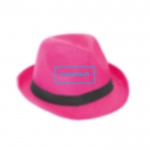 Hut mit sublimiertem Band Farbe pink schwarzes Band bedrucken