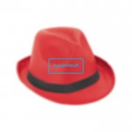 Hut mit sublimiertem Band Farbe rot schwarzes Band bedrucken
