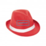 Hut mit sublimiertem Band Farbe rot weißes Band bedrucken