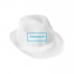 Hut mit sublimiertem Band Farbe weiß als Werbemittel