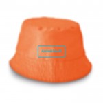 Günstige Basecap Mütze als Werbeartikel Farbe orange Ansicht mit Logo 4