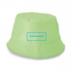 Günstige Basecap Mütze als Werbeartikel Farbe hellgrün Ansicht mit Logo 5
