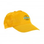 Klassische Kappe aus Polyester für Werbung Farbe gelb Ansicht mit Logo 1