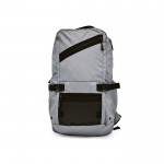 Rucksack aus RPET  mit einer Laptophülle, 18 L farbe grau Ansicht von vorne