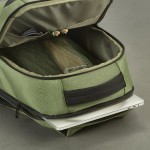 Zweifarbiger Laptop-Rucksack aus recyceltem Nylon, 15,6” farbe militärgrün dritte Detailansicht