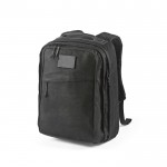 Rucksack aus Recyclingbaumwolle mit Wachsschicht, 230 g/m2 farbe schwarz