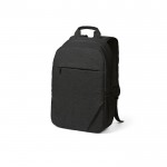 Rucksack aus 300D RPET, Frontfach mit Reißverschluss, 18 L farbe schwarz