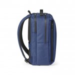 PC-Rucksack aus recyceltem Polyester, 15,6” farbe blau Ansicht von der Seite