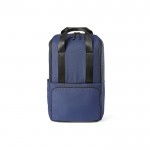 Rucksack aus recyceltem Polyester mit Laptopfach, 18 L farbe blau Ansicht von vorne