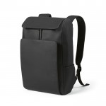 Rucksack aus Kunstleder mit gepolstertem Laptopfach, 20 L farbe schwarz