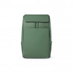 Rucksack aus Kunstleder mit gepolstertem Laptopfach, 20 L farbe grün Ansicht von vorne