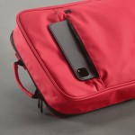 PC-Rucksack aus PU mit gepolstertem Rücken, 15,6 Zoll farbe bordeaux dritte Ansicht