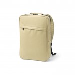 PC-Rucksack aus PU mit gepolstertem Rücken, 15,6 Zoll farbe beige