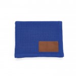 Decke aus Baumwolle mit bedruckbarem Aufnäher, 200 g/m2 farbe blau zweite Ansicht