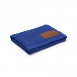 Decke aus Baumwolle mit bedruckbarem Aufnäher, 200 g/m2 farbe blau