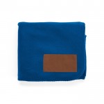 Ökologische RPET-Decke mit anpassbarem Patch, 180 g/m2 farbe blau zweite Ansicht