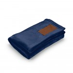 Weiche Decke aus RPET mit bedruckbarem Aufnäher, 240 g/m2 farbe blau dritte Ansicht