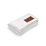 Weiche Decke aus RPET mit bedruckbarem Aufnäher, 240 g/m2 farbe weiß