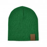 Mütze aus nachhaltigem RPET ideal für kalte Wintertage farbe dunkelgrün Ansicht von vorne