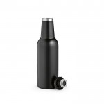 Flasche im Stil einer Bierflasche aus Edelstahl, 350 ml farbe schwarz zweite Ansicht