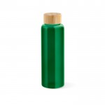 Auslaufsichere Glasflasche mit Bambusdeckel, 490 ml farbe grün