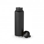 Flasche aus recyceltem Edelstahl mit Karabiner, 1,5 L farbe schwarz zweite Ansicht
