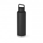 Flasche aus recyceltem Edelstahl mit Karabiner, 1,5 L farbe schwarz