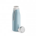 Flasche aus recyceltem Edelstahl in warmen Farben, 380 ml farbe pastellblau vierte Ansicht