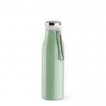 Flasche aus recyceltem Edelstahl mit Thermofunktion, 470 ml farbe pastelgrün