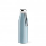Flasche aus recyceltem Edelstahl mit Thermofunktion, 470 ml farbe pastellblau