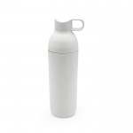 Flasche aus recyceltem Edelstahl mit doppelter Öffnung, 600 ml farbe weiß