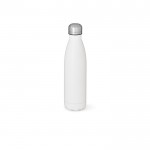 Flasche aus recyceltem Edelstahl mit auslaufsicherem Deckel, 400 ml farbe weiß