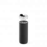 Flasche aus recyceltem Edelstahl, umwandelbar in 720-ml-Becher farbe schwarz vierte Ansicht